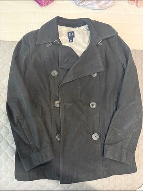 GAP Black Double-Breasted Pea Coat